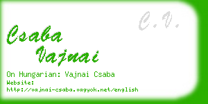 csaba vajnai business card